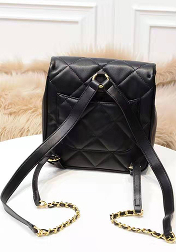 Cristina Leather Backpack Black