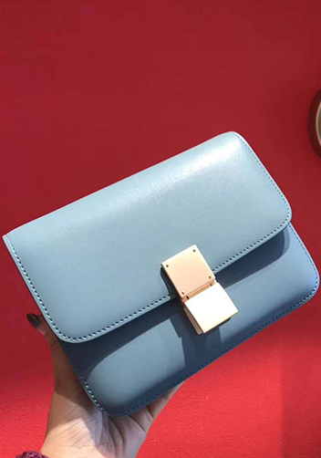 Martha Classic Leather Bag Blue