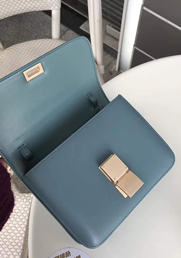 Martha Classic Leather Bag Blue