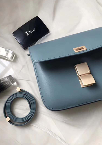 Martha Classic Leather Bag Blue