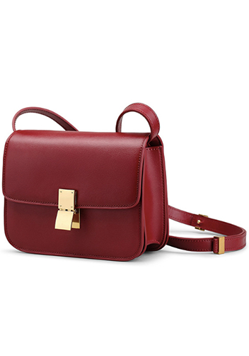 Martha Classic Leather Bag Burgundy