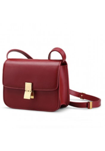 Martha Classic Leather Bag Burgundy