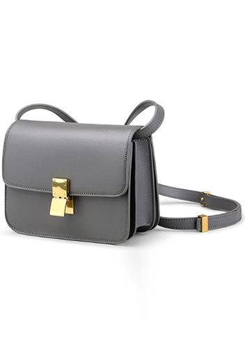 Martha Classic Leather Bag Grey