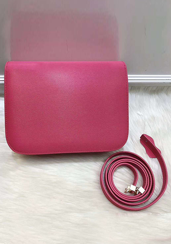 Martha Classic Leather Bag Hot Pink