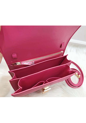 Martha Classic Leather Bag Hot Pink