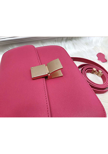 Martha Classic Leather Bag Hot Pink