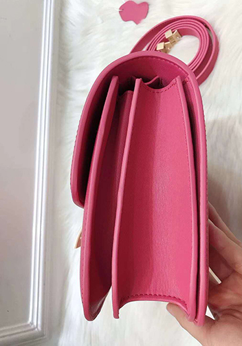 Martha Classic Leather Bag Hot Pink