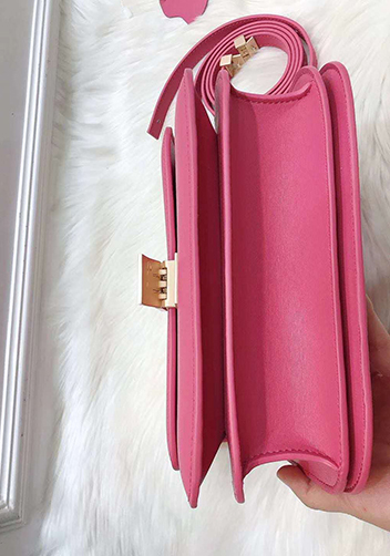 Martha Classic Leather Bag Hot Pink