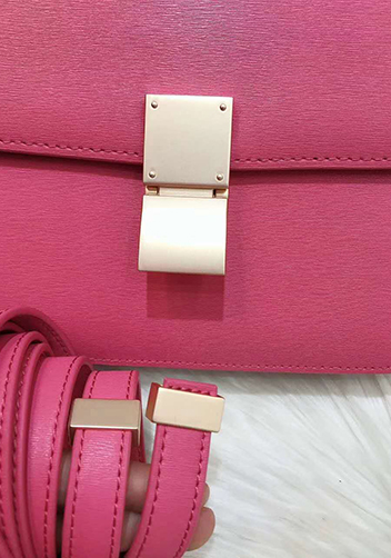 Martha Classic Leather Bag Hot Pink