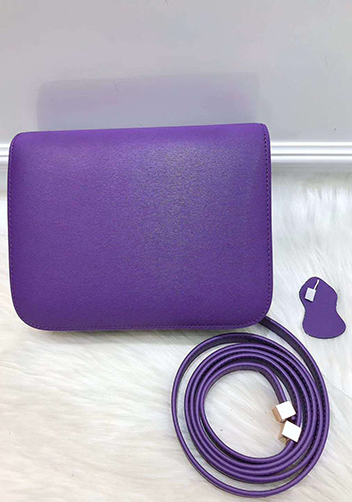 Martha Classic Leather Bag Purple