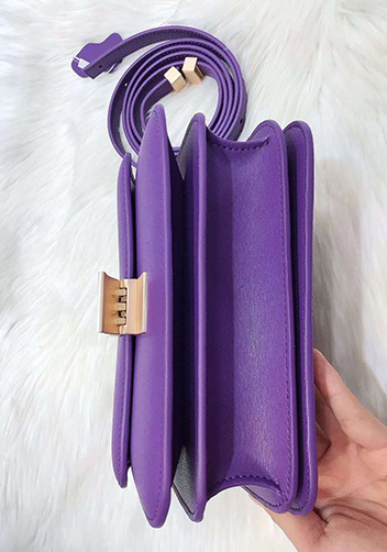 Martha Classic Leather Bag Purple