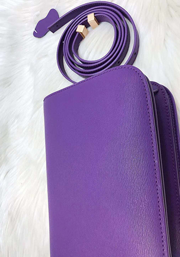 Martha Classic Leather Bag Purple