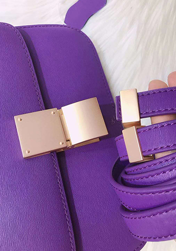 Martha Classic Leather Bag Purple