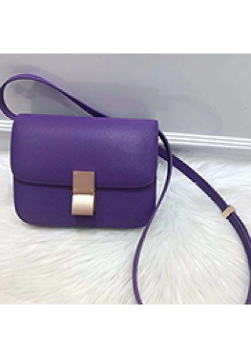 Martha Classic Leather Bag Purple