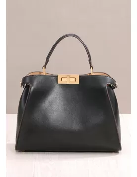 Carrie Leather Bag Black