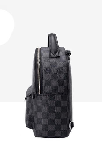 Louisa Checked Vegan Mini Back Pack Black