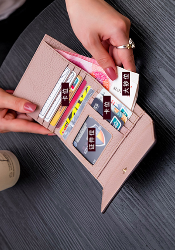 Jess Bi Fold Wallet Pink