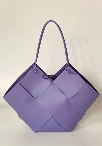 Mia Medium Leather Tote Bag Purple