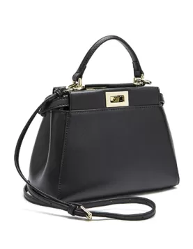 Carrie Smooth Leather Mini Bag Black