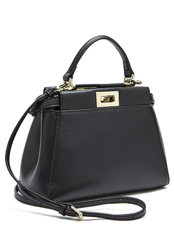 Carrie Smooth Leather Mini Bag Black