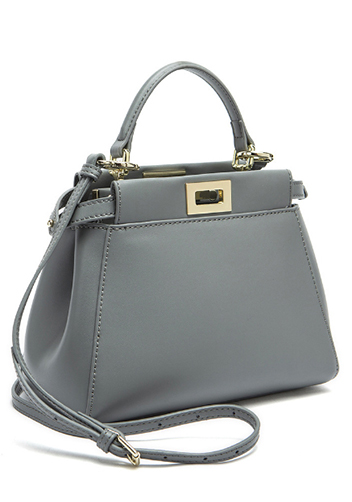 Carrie Smooth Leather Mini Bag Grey