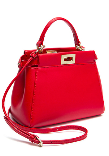 Carrie Smooth Leather Mini Bag Red