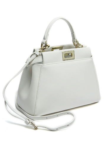 Carrie Smooth Leather Mini Bag White