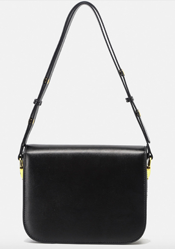 Alicia Leather Shoulder Bag Black