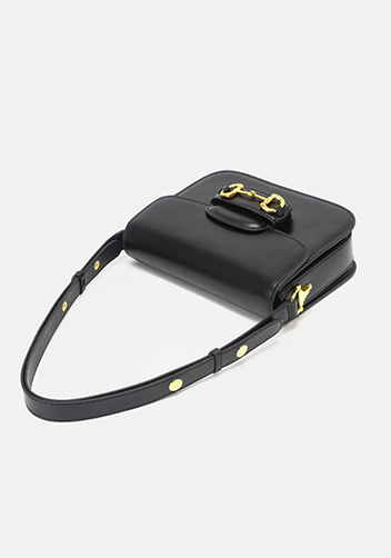 Alicia Leather Shoulder Bag Black