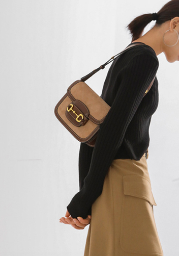 Alicia Leather Shoulder Bag Suede