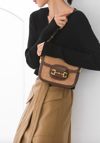 Alicia Leather Shoulder Bag Suede