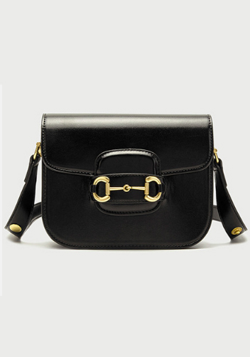 Alicia Vegan Leather Shoulder Bag Black