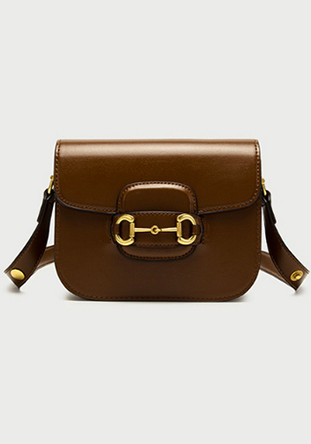 Alicia Vegan Leather Shoulder Bag Brown