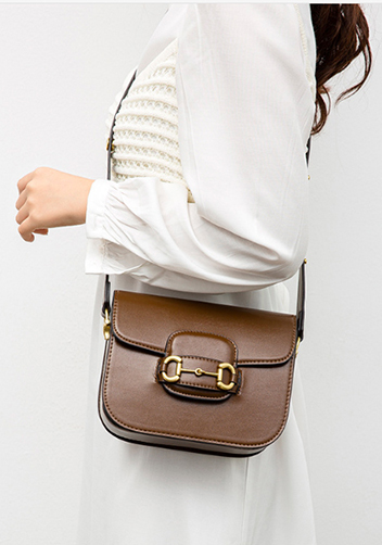 Alicia Vegan Leather Shoulder Bag Brown