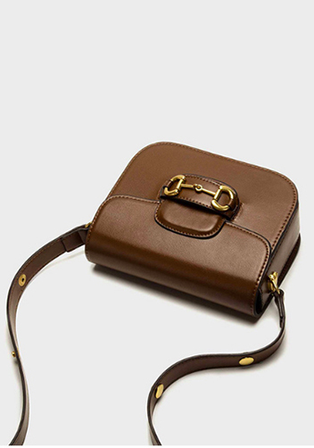 Alicia Vegan Leather Shoulder Bag Brown