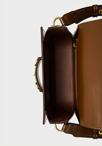 Alicia Vegan Leather Shoulder Bag Brown