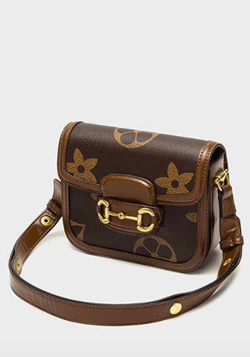 Alicia Vegan Leather Shoulder Bag Flower