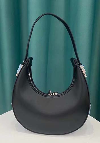 Gloria Full Moon Leather Bag Black