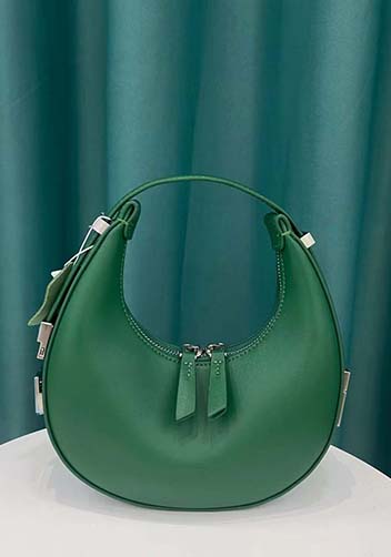 Gloria Full Moon Leather Bag Green