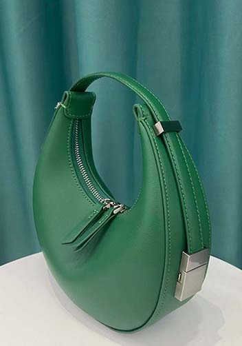 Gloria Full Moon Leather Bag Green