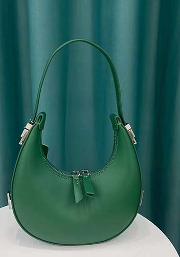 Gloria Full Moon Leather Bag Green