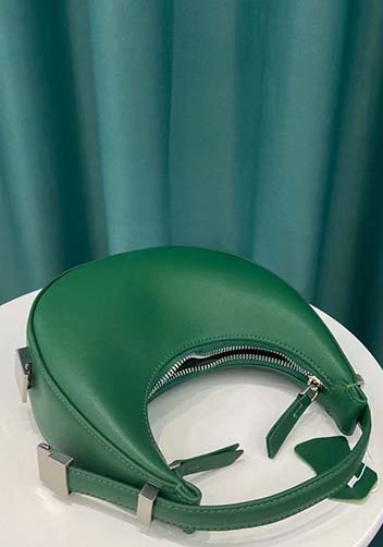 Gloria Full Moon Leather Bag Green