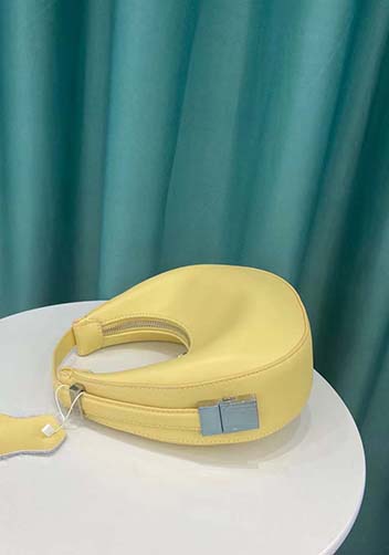 Gloria Full Moon Leather Bag Yellow