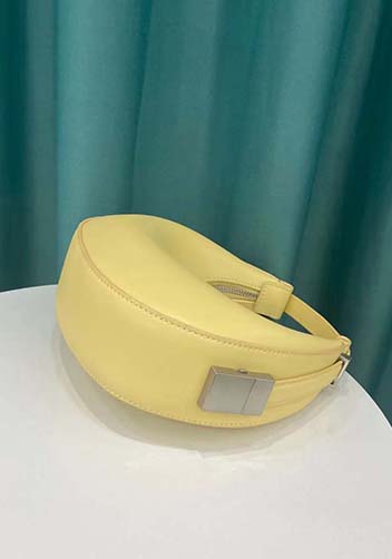 Gloria Full Moon Leather Bag Yellow