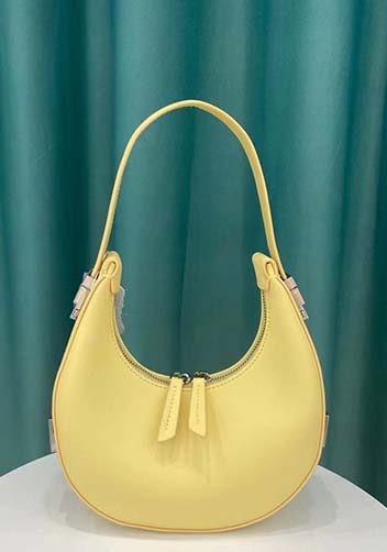 Gloria Full Moon Leather Bag Yellow