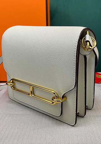 Kristine Palmprint Leather Shoulder Bag Cream