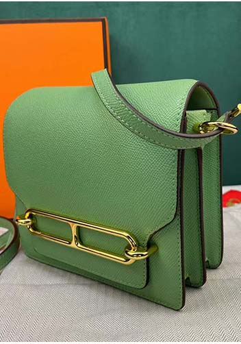 Kristine Palmprint Leather Shoulder Bag Green