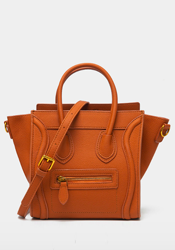 Vanessa Mini Tote Faux Leather Orange