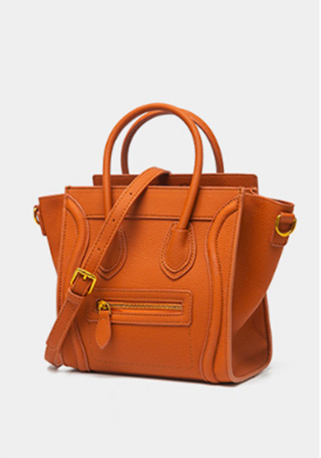 Vanessa Mini Tote Faux Leather Orange