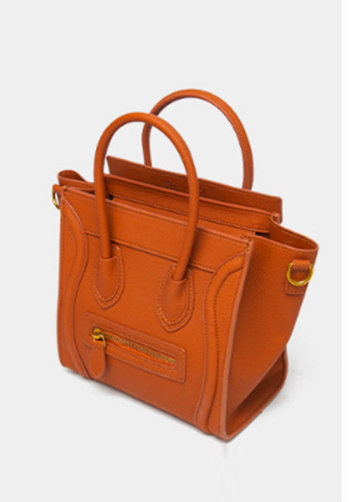 Vanessa Mini Tote Faux Leather Orange